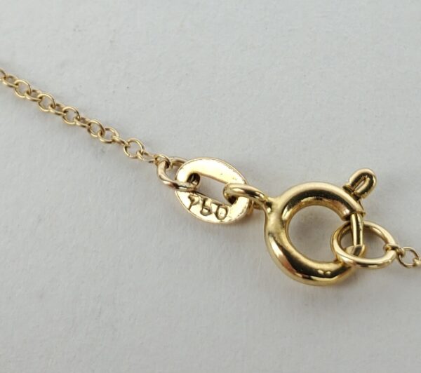 Alberian & Aulde 18k Yellow Gold Enamel Flower Reed Circle Pendant Necklace - Image 10