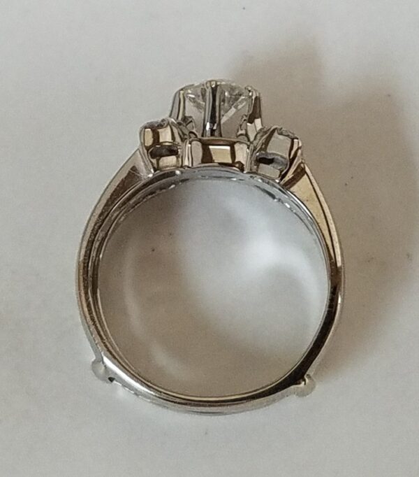 Art Deco Orange Blossom 18k 14k White Gold .5ct Diamond Wedding Engagement Rings - Image 11