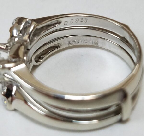 Art Deco Orange Blossom 18k 14k White Gold .5ct Diamond Wedding Engagement Rings - Image 13
