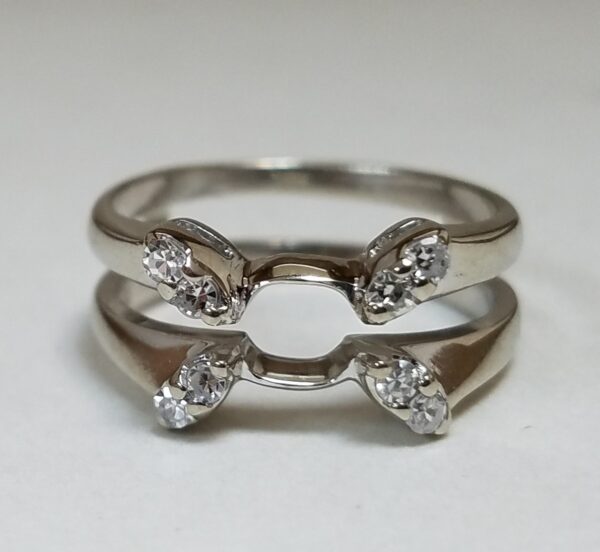 Art Deco Orange Blossom 18k 14k White Gold .5ct Diamond Wedding Engagement Rings - Image 8