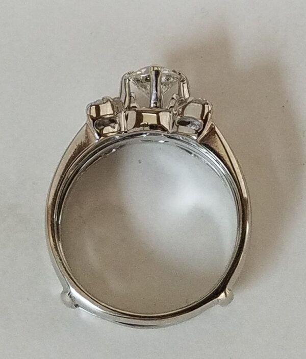 Art Deco Orange Blossom 18k 14k White Gold .5ct Diamond Wedding Engagement Rings - Image 10