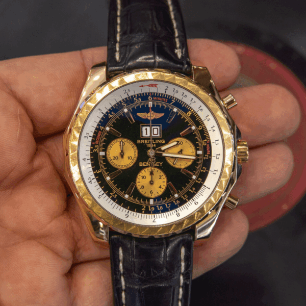 Breitling H44363 18k Gold Bentley Chronograph Limited Edition 202/500 Watch