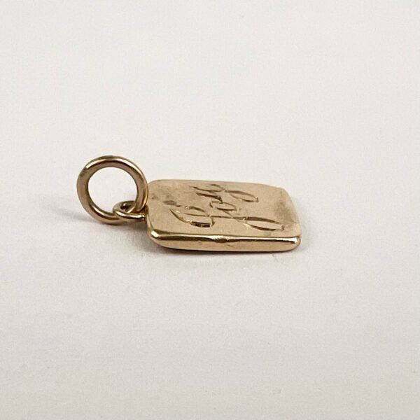 Jean Jean Vintage 10k Gold Always Happy Victorian Reversible Wax Seal Charm - Image 5