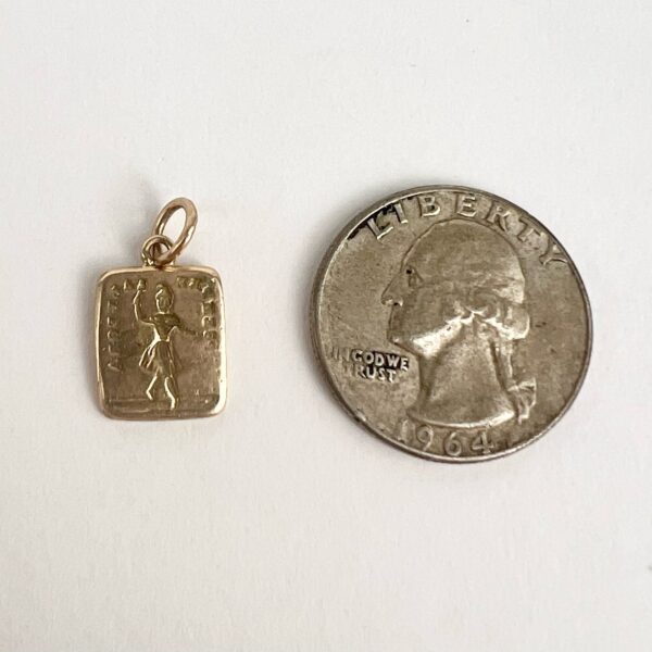Jean Jean Vintage 10k Gold Always Happy Victorian Reversible Wax Seal Charm - Image 6
