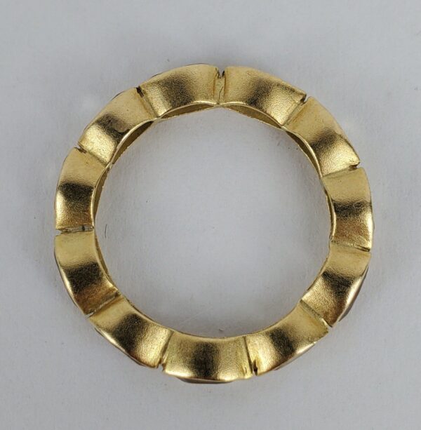 Lauren Harper 18k Yellow Gold Bezel Set Moonstone Eternity Band Ring 6'' - Image 4