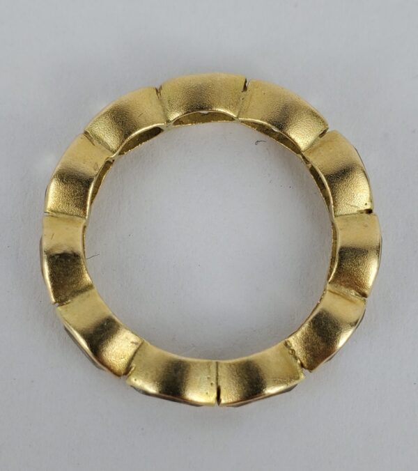 Lauren Harper 18k Yellow Gold Bezel Set Moonstone Eternity Band Ring 6'' - Image 5