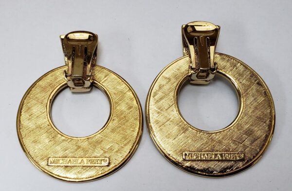 Michaela Frey Wille Modernist Enamel Clip On Dangling Dangle Costume Earrings - Image 5