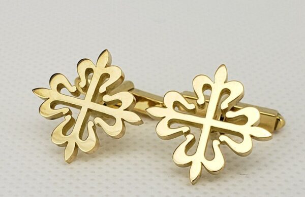 Patek Philippe 18k Yellow Gold Calatrava Solid Gold Cufflinks - Image 6