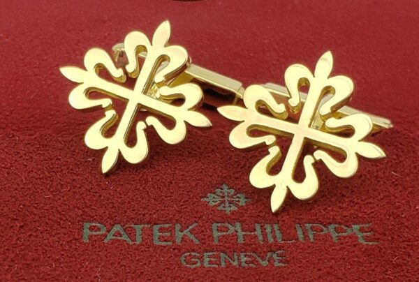 Patek Philippe 18k Yellow Gold Calatrava Solid Gold Cufflinks