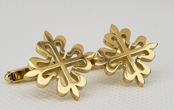 Patek Philippe 18k Yellow Gold Calatrava Solid Gold Cufflinks - Image 8