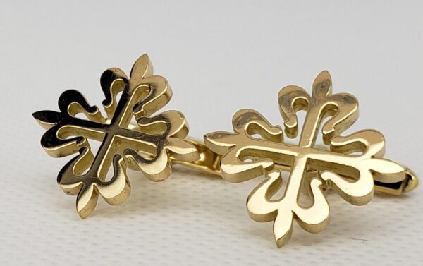 Patek Philippe 18k Yellow Gold Calatrava Solid Gold Cufflinks - Image 9