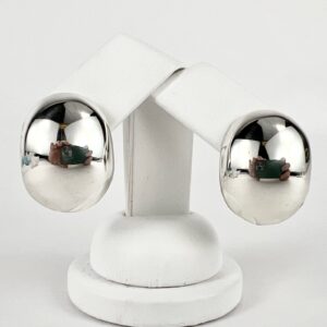 Vintage Mexico 925 Sterling Silver Modernist Large Stud Earrings 1''