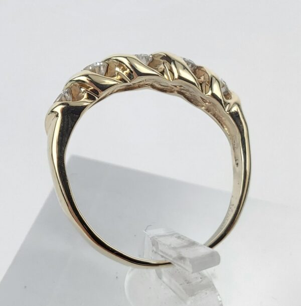 14k Yellow Gold .50ct Round Brilliant Diamond Engagement Band Ring 5.25'' - Image 7