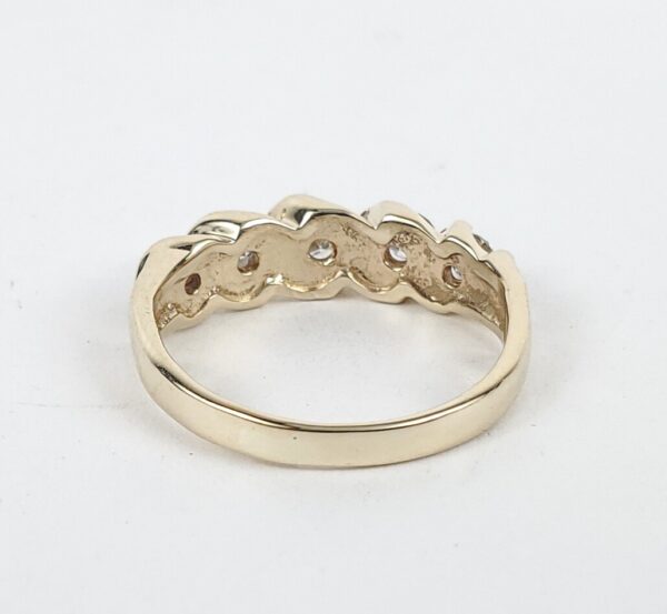 14k Yellow Gold .50ct Round Brilliant Diamond Engagement Band Ring 5.25'' - Image 8