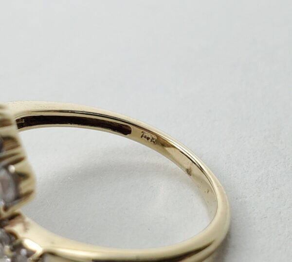 14k Yellow Gold .50ctw Natural Diamond Bypass Style Ring 7'' - Image 9