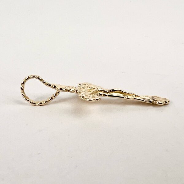 14k Yellow Gold Crucifix Cross Christian Catholic Jesus Drop Pendant 1 3/4'' - Image 4