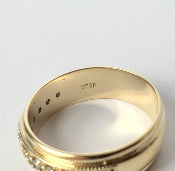 18k Yellow Gold 7mm .36ctw Mens Diamond Wedding Style Band Ring 9.25'' - Image 11