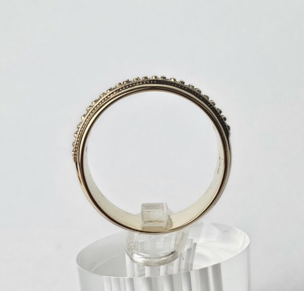 18k Yellow Gold 7mm .36ctw Mens Diamond Wedding Style Band Ring 9.25'' - Image 8