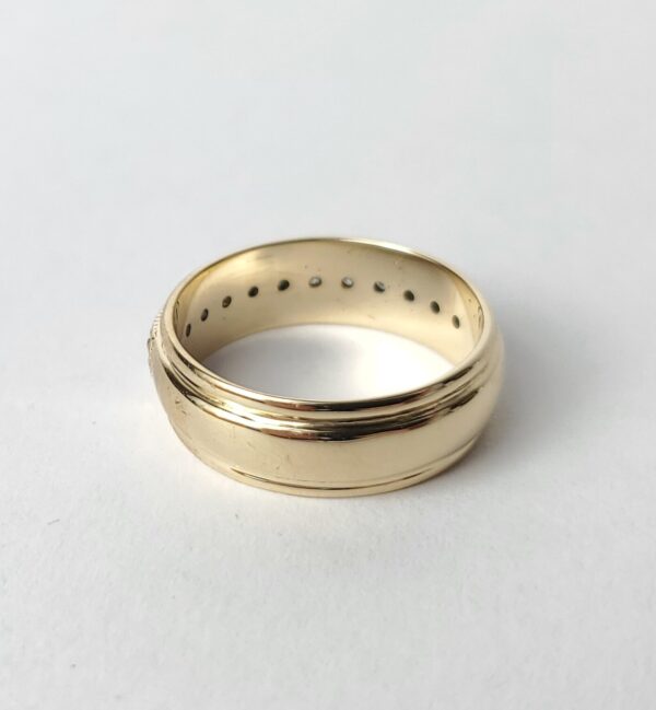 18k Yellow Gold 7mm .36ctw Mens Diamond Wedding Style Band Ring 9.25'' - Image 10