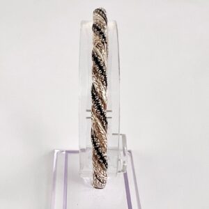 John Hardy Sterling Silver Black Sapphire Lava Bangle Bracelet