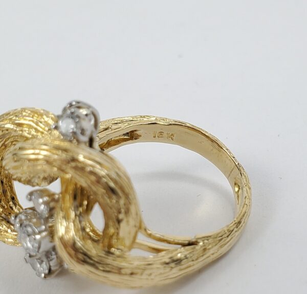 Kurt Wayne 18k Yellow Gold .53ctw Diamond Unique Love Knot Promise Ring 4.5'' - Image 12