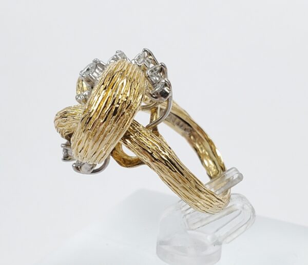 Kurt Wayne 18k Yellow Gold .53ctw Diamond Unique Love Knot Promise Ring 4.5'' - Image 7