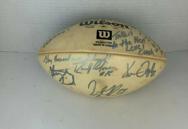 Randy Moss Preston Parker Signed Football - 2005 - Image 4