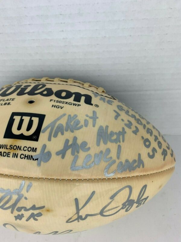 Randy Moss Preston Parker Signed Football - 2005 - Image 8