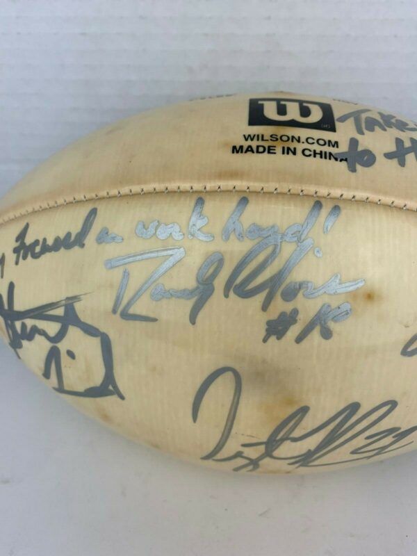 Randy Moss Preston Parker Signed Football - 2005 - Image 9