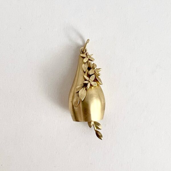 10k Yellow Gold Gwen Barba Blossom Bell Pendant - Image 4