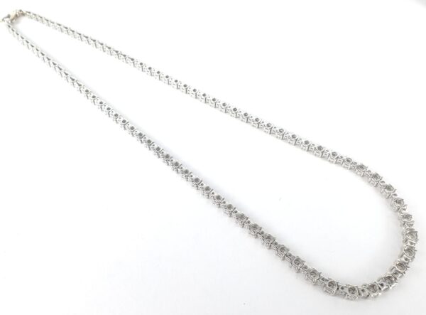 14k White Gold 14.25ctw Lab Grown Diamond Graduated Tennis Necklace 18 1/8'' - Image 12