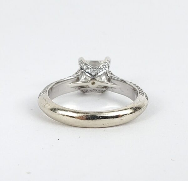 14k White Gold 1.61c GAI Clarity Enhanced Princess Diamond Engagement Ring - Image 9