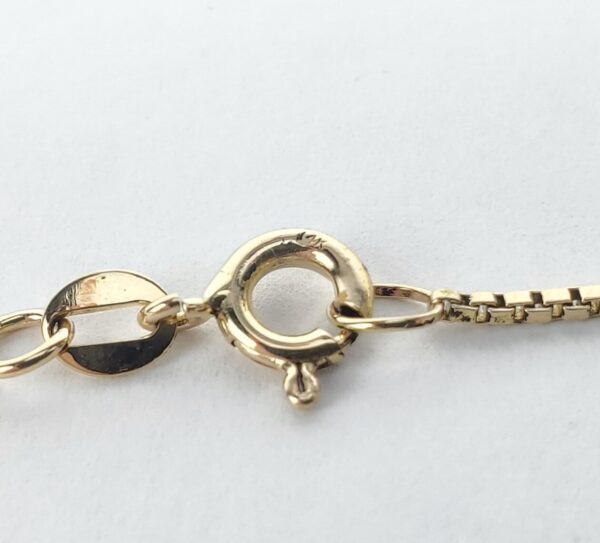 14k Yellow Gold Box Link ID Engravable Kids Small Bracelet 5 7/8 - 6 3/4'' - Image 7