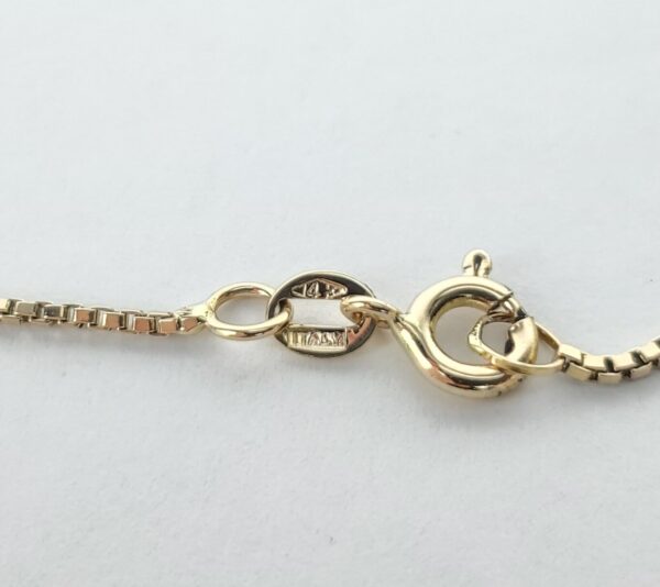 14k Yellow Gold Box Link ID Engravable Kids Small Bracelet 5 7/8 - 6 3/4'' - Image 8