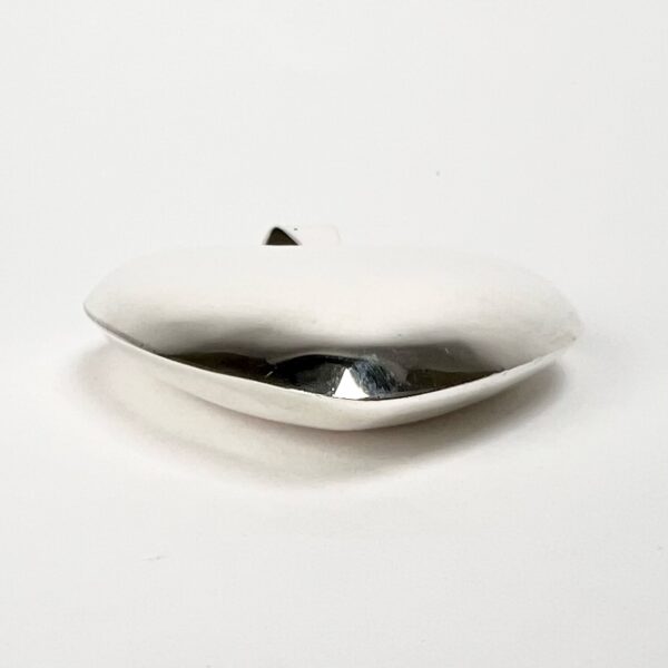 925 Mexico Sterling Silver Large Puffed Heart Pendant 3'' - Image 7