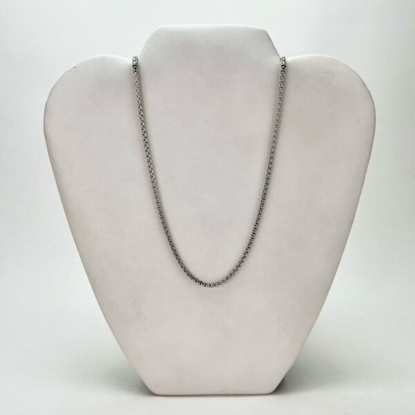 David Yurman 18k White Gold 2.7mm Box Chain Necklace 26'' - Image 4