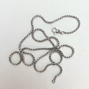 David Yurman 18k White Gold 2.7mm Box Chain Necklace 26''