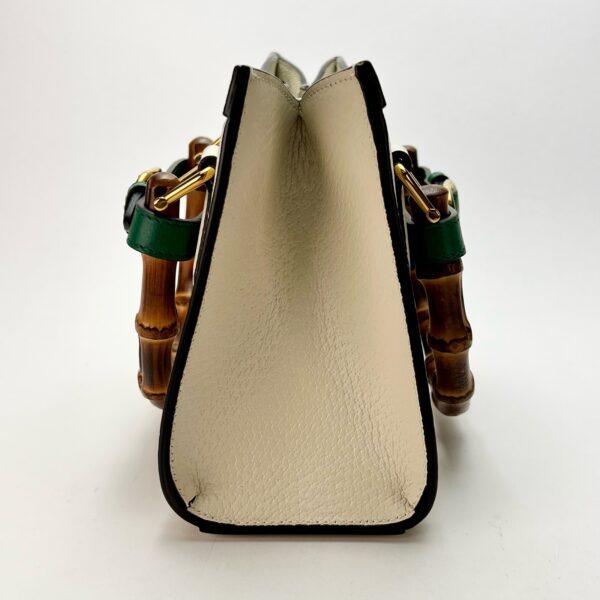 Gucci Diana GG Canvas Bamboo Handle Small Tote Bag w/ Strap - Image 7