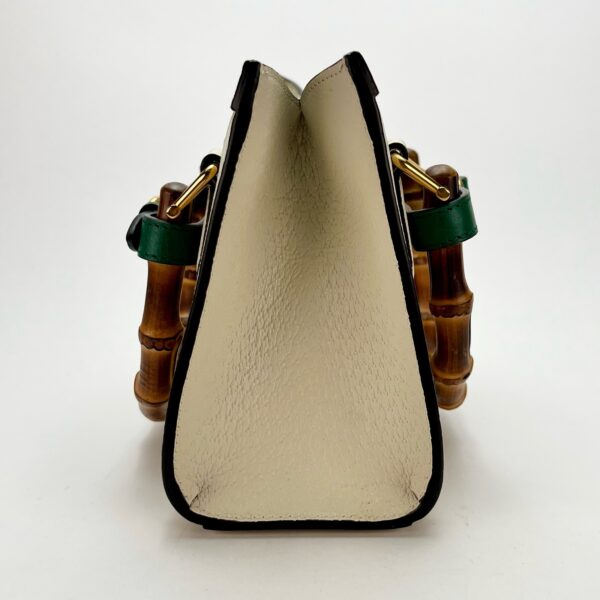 Gucci Diana GG Canvas Bamboo Handle Small Tote Bag w/ Strap - Image 8