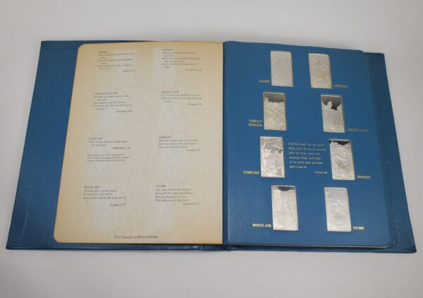 The Treasury of Biblical Wildlife Franklin Mint 24 Sterling Silver Ingot Booklet - Image 9