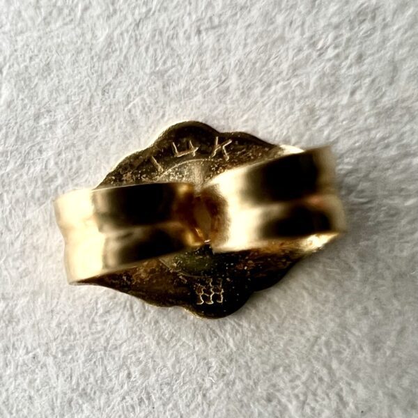 Vintage 14k Yellow Gold Love Knot Stud Earrings 3/4'' - Image 10