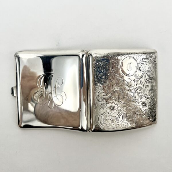 Vintage 925 Sterling Silver Pocket Cigarette Card Case Holder Engraved - Image 11
