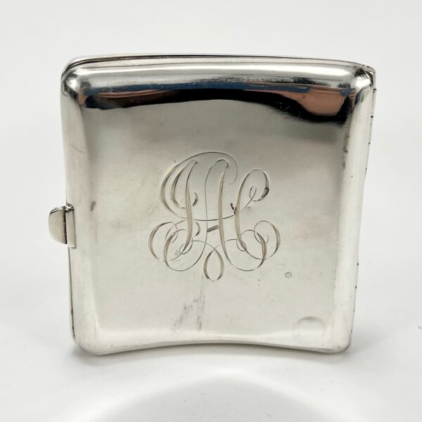 Vintage 925 Sterling Silver Pocket Cigarette Card Case Holder Engraved - Image 3