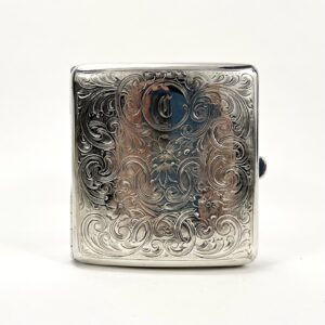 Vintage 925 Sterling Silver Pocket Cigarette Card Case Holder Engraved