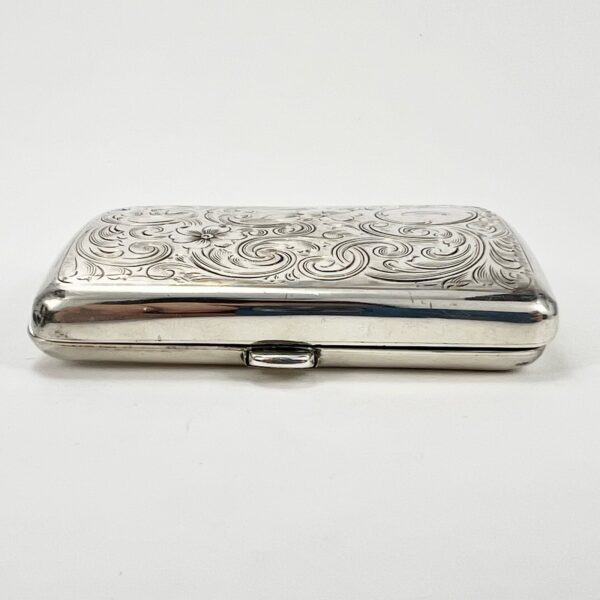 Vintage 925 Sterling Silver Pocket Cigarette Card Case Holder Engraved - Image 5