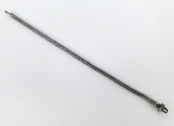 Yvel 18k White Gold Black Rhodium 5.40ct 3-Row Diamond Tennis Bracelet 7'' - Image 9