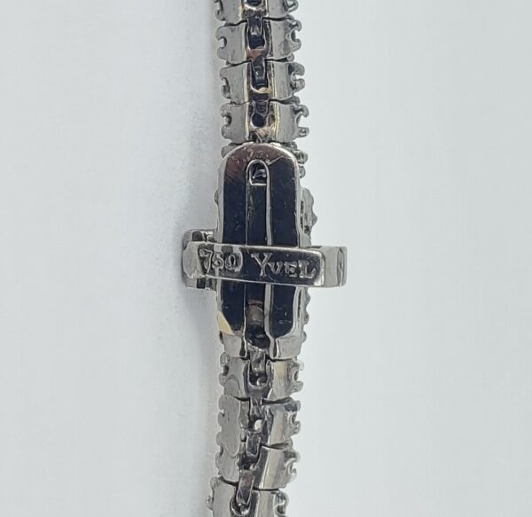 Yvel 18k White Gold Black Rhodium 5.40ct 3-Row Diamond Tennis Bracelet 7'' - Image 10