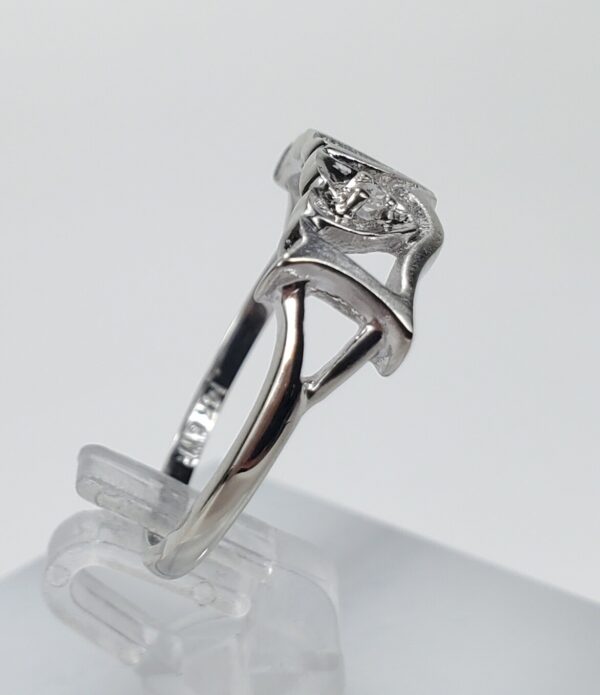 14k White Gold Diamond Love Promise Band Ring 6'' - Image 5