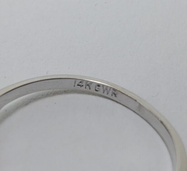 14k White Gold Diamond Love Promise Band Ring 6'' - Image 10
