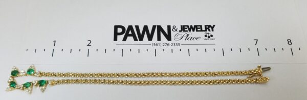 14k Yellow Gold 1.50ctw Emerald .75ctw Diamond Custom Necklace - Image 12